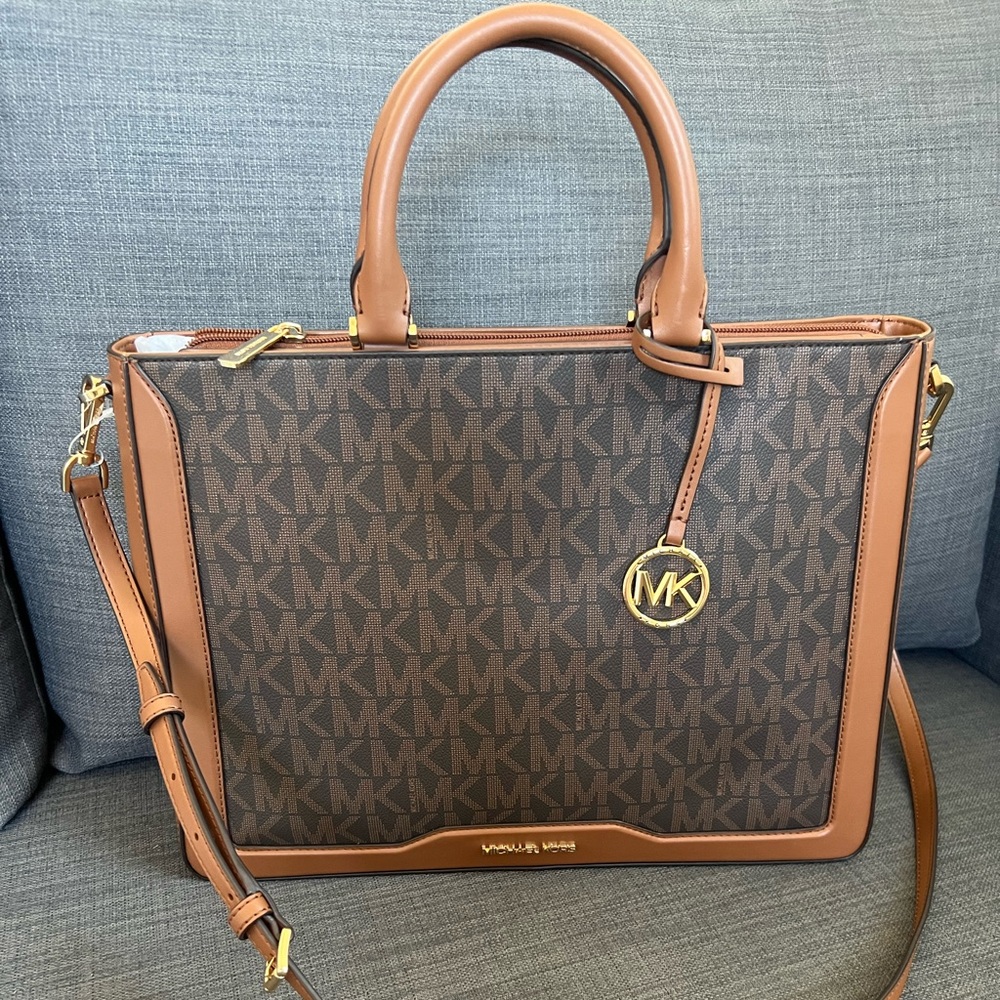 NWT MICHAEL KORS JESSIE LARGE TOP ZIP TOTE SATCHEL HANDBAG